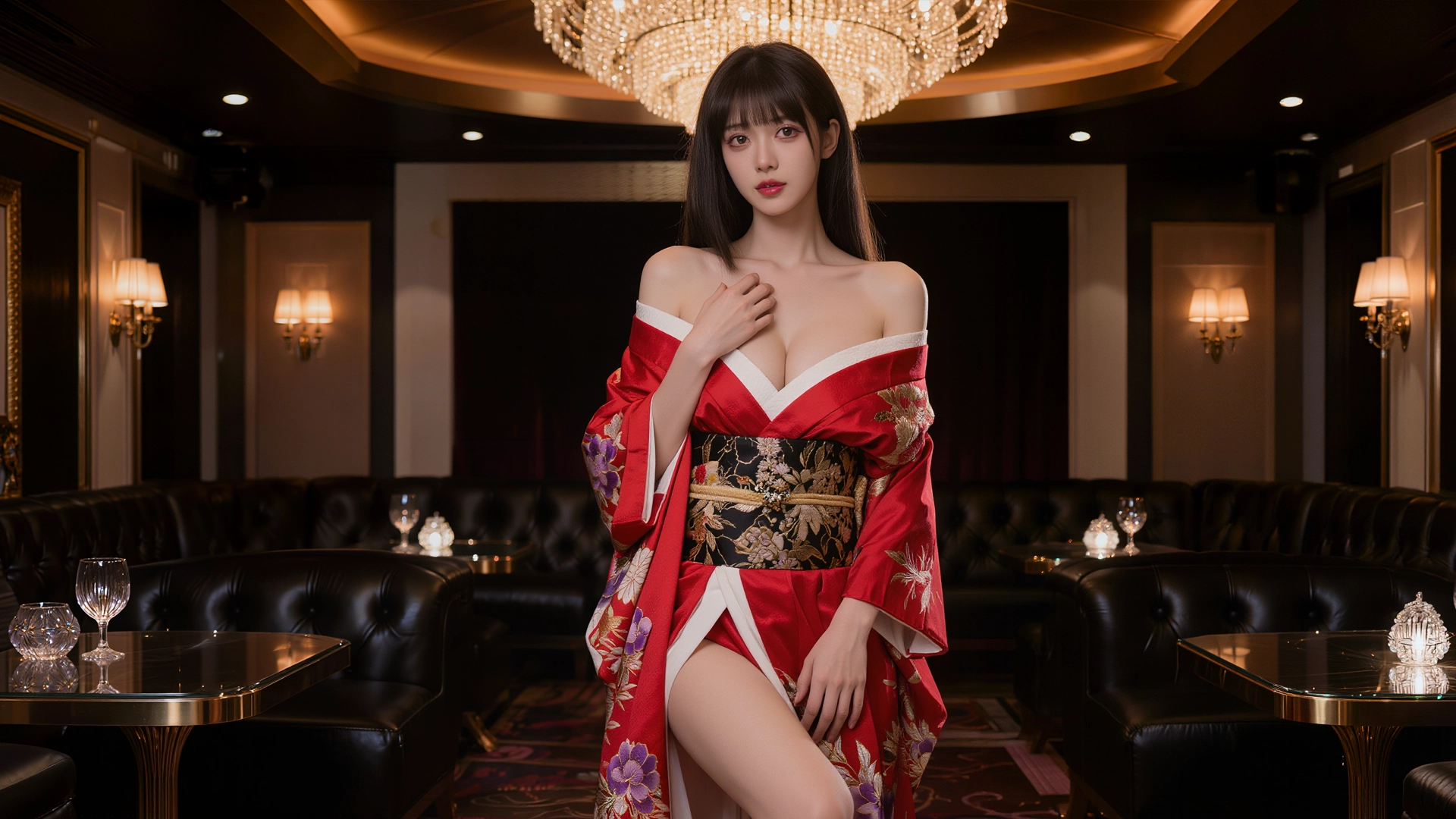 기모노룸 테마 실내 분위기